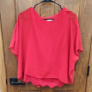 Calvin Klein Pink Boxy Short Sleeve Blouse